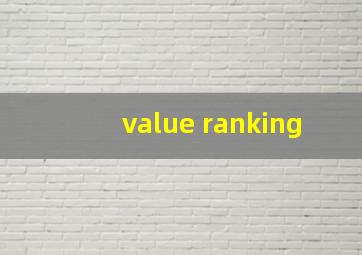 value ranking